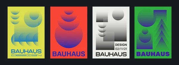 스위스 디자인 포스터 기하학적 현대식 바우하우스가 주형을 — 스톡 벡터