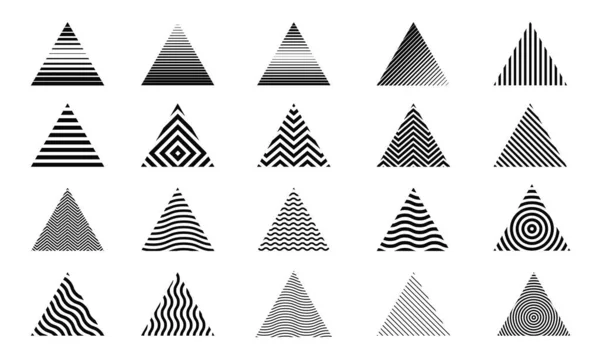 概要三角形ベクトルデザインのセット ポリゴン要素コレクション — ストックベクタ