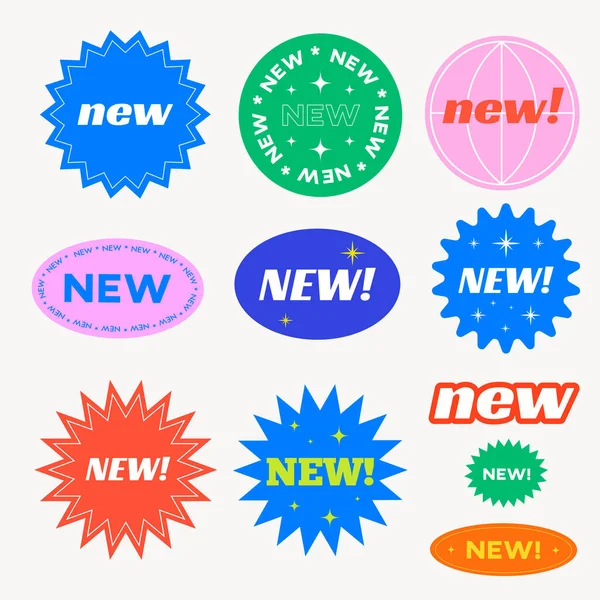 Cool Trendy New Stickers Coleção Patch Vector Ilustração — Vetor de Stock