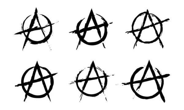 Anarchie Symbol Vector Design Ikone Des Anarchismus Punk Emblem — Stockvektor