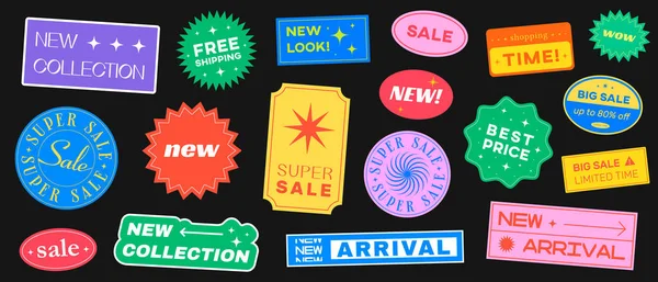 Abstract Background Cool Sale Stickers Promo Badges Vector Design Shopping Royalty Free Stock Vectors