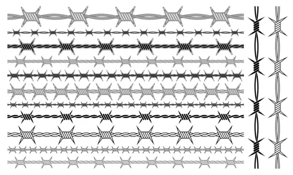 Barb Wire向量刷 冷酸图形元件 — 图库矢量图片