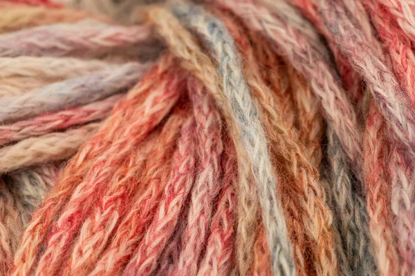 The Netherlands, February 2022. Close up of colored wool on a white background. — Stock Photo, Image