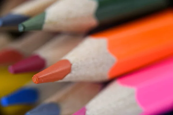 Países Baixos, fevereiro de 2022. Close up de lápis de cor — Fotografia de Stock