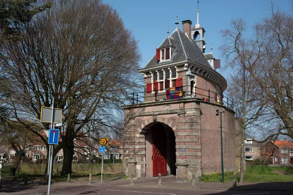 Hoorn, Hollanda, Mart 2022. Hollanda, Hoorn şehrinin ana kapısı.. — Stok fotoğraf