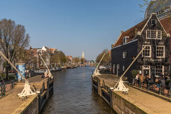 Amsterdam Hollanda Nisan 2022 Antonie Kilidi Amsterdam Daki Munttoren Kilidi — Stok fotoğraf