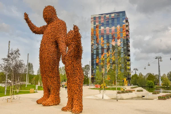 Almere Netherlands May 2022 Arnhem Giants Flores Residential Tower Floriade — Foto Stock
