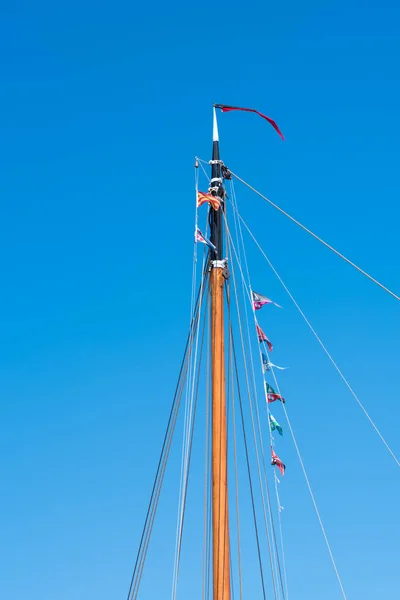 Den Helder Países Baixos Maio 2022 Feche Mastro Com Linha — Fotografia de Stock