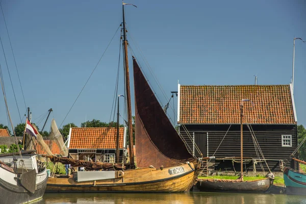 Enkhuizen Nederländerna Juni 2022 Gamla Platta Bottnade Segelfartyg Hamnen Zuiderzee — Stockfoto