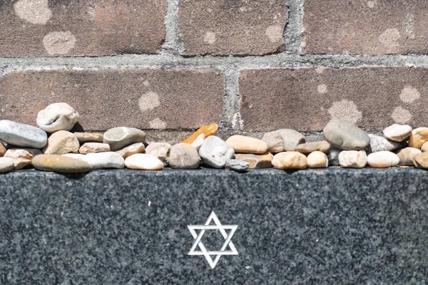Den Helder Netherlands June 2022 Memorial Plaque Jewish Cemetery Den — Stock Photo, Image