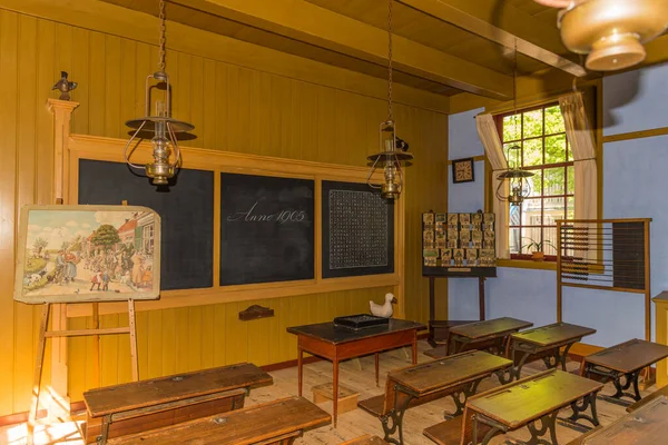 Enkhuizen Netherlands Old Fashioned Classroom Last Century High Quality Photo — Stock Photo, Image