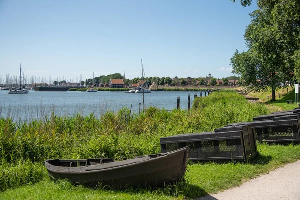 Enkhuizen Netherlands June 2022 Old Fishing Sloops Fishing Nets Markermeer — Stockfoto