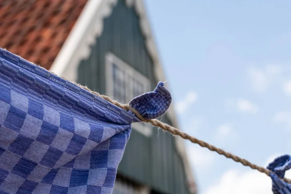 Enkhuizen Nizozemsko Červen2022 Praní Prádla Viselo Prádelní Šňůře Tradičním Způsobem — Stock fotografie