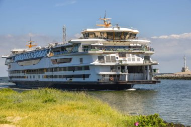 Den Helder, the Netherlands. July 2022. The ferry between Den Helder and the island of Texel. High quality photo