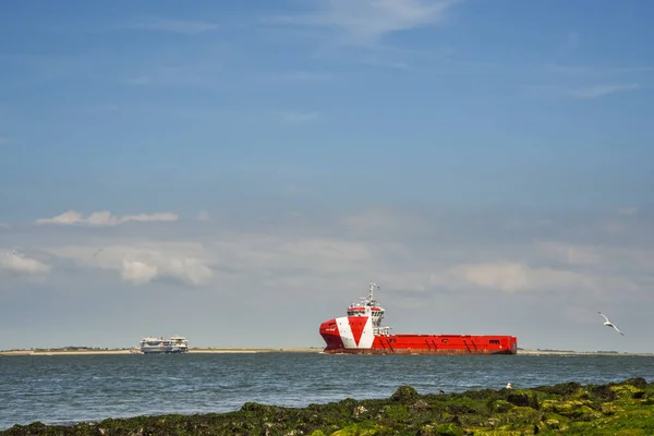 Den Helder Niederlande Juli 2022 Lieferant Durch Das Marsdiep Auf — Stockfoto