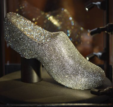 Koog aan de Zaan, Netherlands. July 2022. Famous diamond wooden shoes in Koog aan de Zaan. High quality photo. Close up.