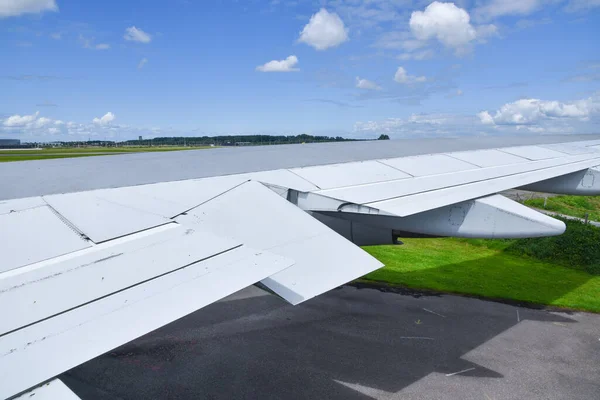 Lelystad Netherlands July 2022 Close Wing Airplane High Quality Photo —  Fotos de Stock