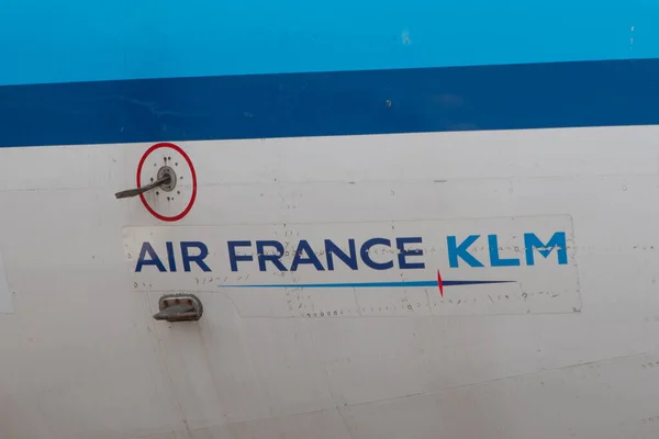 Lelystad, Netherlands. July 2022. Logos and brand names of airlines. High quality photo