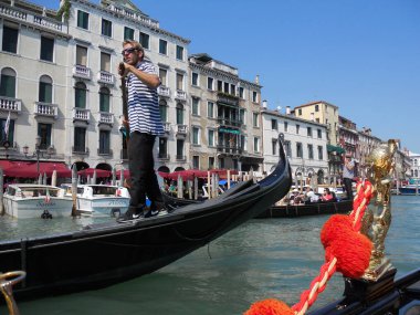 Venice, Italy. May 2011. Details of the world famous gondolas of Venice. High quality photo