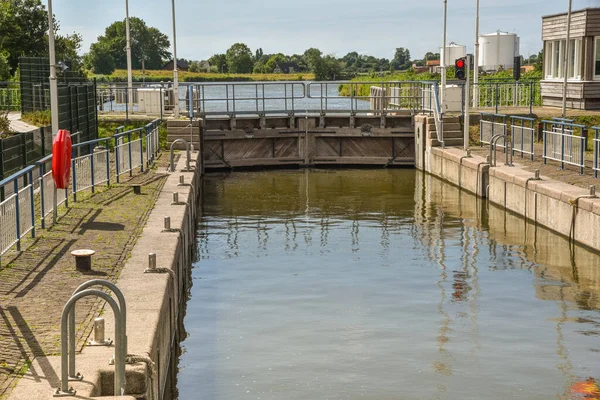 Haukes Netherlands August 2022 Locks Operation Regulate Water Levels High —  Fotos de Stock