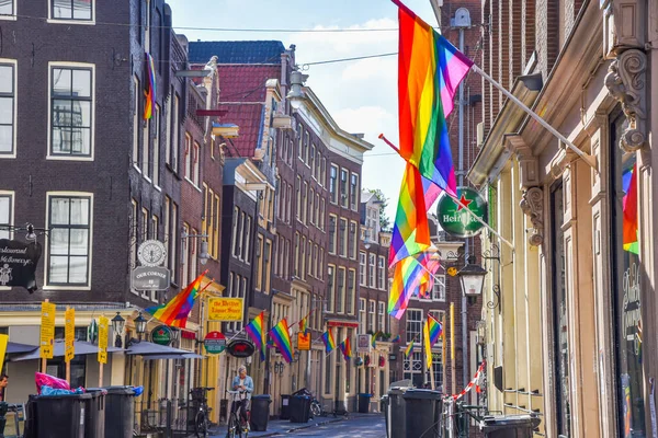 Amsterdam Netherlands August 2022 Zeedijk Amsterdam Week Gaypride High Quality — Stockfoto