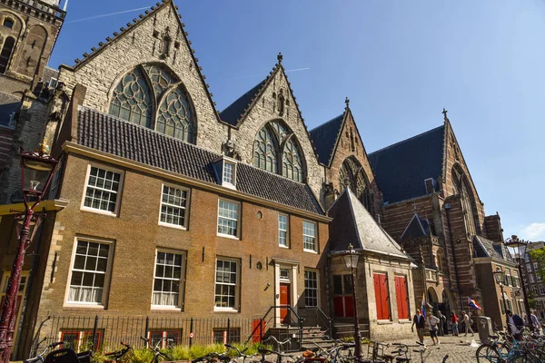 Amsterdam Netherlands August 2022 Old Church Red Light District Amsterdam — Stok fotoğraf