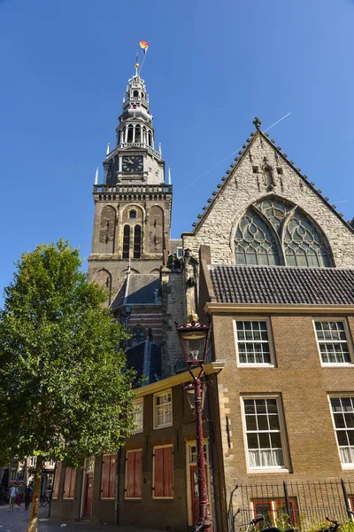 Amsterdam Netherlands August 2022 Old Church Red Light District Amsterdam — Zdjęcie stockowe