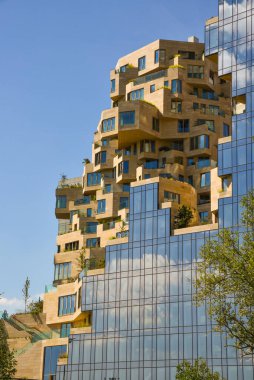 Amsterdam, Netherlands. August 2022. Residential building the Valley, modern architecture at the south Ax in Amsterdam. High quality photo