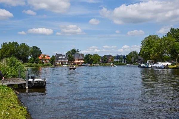 Amsterdam Netherlands August 2022 Mansions River Amstel Amsterdam High Quality — Foto Stock