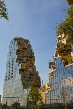 Amsterdam, Netherlands. August 2022. Residential building the Valley, modern architecture at the South Axis in Amsterdam. High quality photo