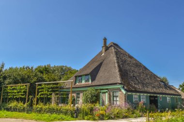 Amsterdam, Netherlands. August 2022. The authentic front door of a canal house inAmsterdam. High quality photo