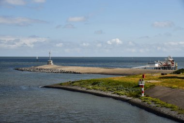 Den Helder, the Netherlands. August 2022. The ferry and the ferry terminal of Den Helder. High quality photo