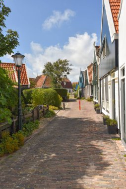 Oudeschild, Netherlands. August 2022. The fishermen's cottages of Oudeschild, a village on the island of Texel. High quality photo