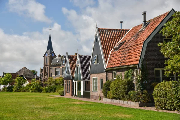 Oudeschild Netherlands August 2022 Fishermen Cottages Oudeschild Village Island Texel — Foto de Stock