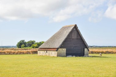 Texel, Netherlands. August 2022. An original sheep barn on Texel. High quality photo