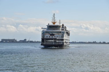 Oudeschild, Netherlands. August 2022. The ferry between Den Helder and the Wadden Island of Texel. High quality photo