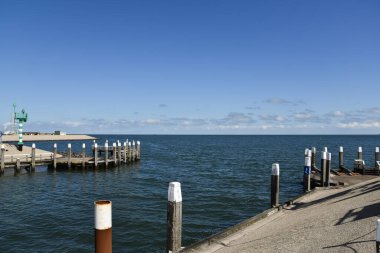 Texel, Netherlands. August 2022. The harbor head of the port of Oudeschild, Texel. High quality photo
