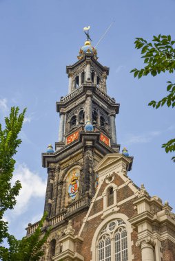 Amsterdam, Netherlands. August 2022. The Westerkerk in the Jordaan in Amsterdam. High quality photo