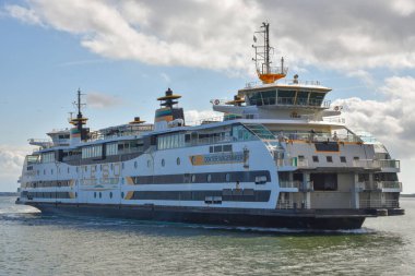 Oudeschild, Netherlands. August 2022. The ferry between Den Helder and the Wadden Island of Texel. High quality photo