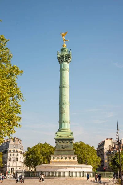 Paris Frankreich August 2022 Place Bastille Mit Dem Denkmal Colonne — Stockfoto