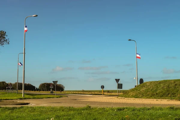 Westerland Netherlands October 2022 Upside Dutch Flag Protest Carbon Dioxide — Stock Photo, Image