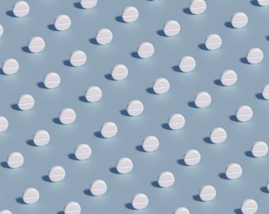 Renkli arkaplanda ilaç hapları var. Tıp ve eczane yaratıcı kavramları. Moda renkleri.