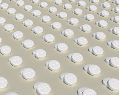 Renkli arkaplanda ilaç hapları var. Tıp ve eczane yaratıcı kavramları. Moda renkleri.