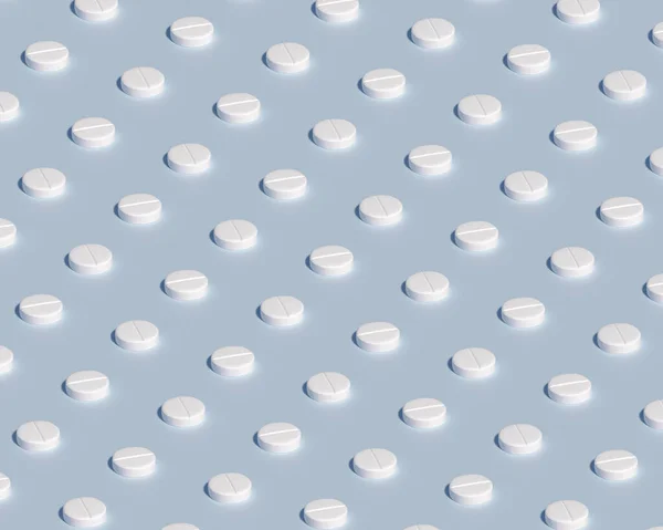 Wzór Wykonany Pigułek Pastelowym Tle Medycyna Farmacja Kreatywne Koncepcje Modne — Zdjęcie stockowe