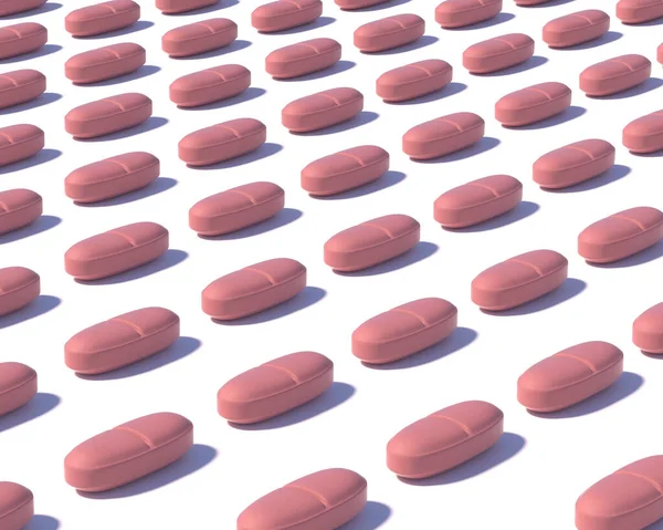 药丸的图案 色泽淡淡的背景 医药和制药创新概念 时髦的色彩 — 图库照片