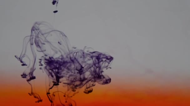 Fond Abstrait Avec Des Couleurs Répandant Dans Eau Mouvement Art — Video