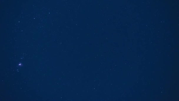 Astro Timelapse Constellation Orion Avec Nébuleuse Orion Les Étoiles Ceinture — Video