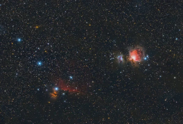 Stars Orion Belt 1St December 2021 Horsehead Nebula Orion Nebula — Stock Photo, Image