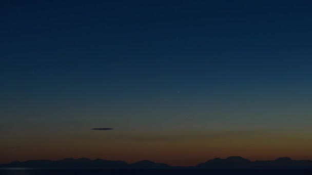 Cometa Leonard 2021 Establece Sobre Mar Seguido Venus Time Lapse — Vídeos de Stock