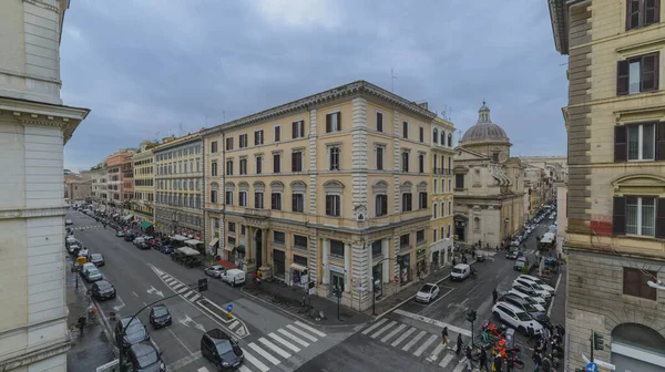 Rome Italy December 2021 Panoramic View Center Rome Crossroads Cavour — Foto Stock